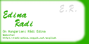 edina radi business card